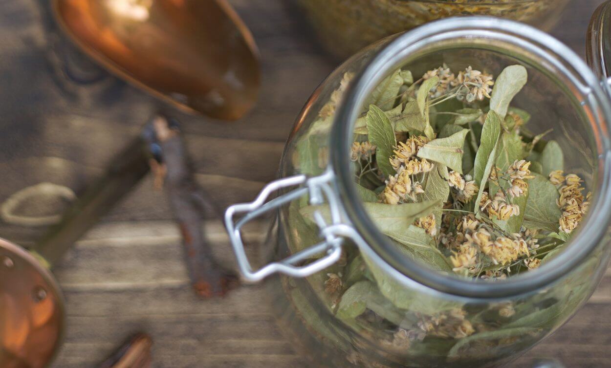 Jar of herbs